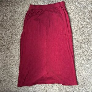 W Burgundy Red Banana Republic Soft Straight Midi Skirt Size S |B6